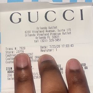Gucci sneakers with box & Receipt of purchase
